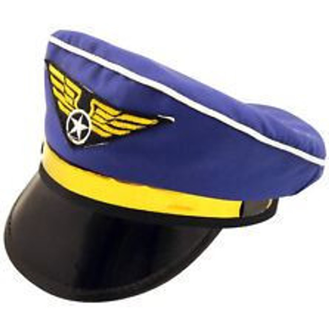 Blue and Gold Aviator Hat