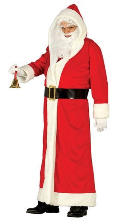 Mens Red Santa Claus Fancy Dress Costume One Size