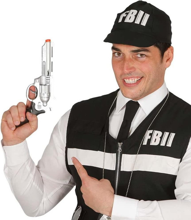 Silver FBI Gun