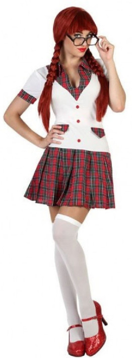 Ladies Tartan School Girl Costume