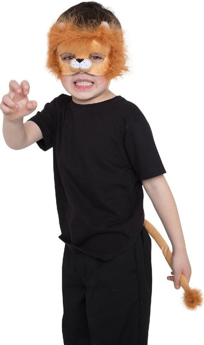 Childs Lion Mask And Tail Kit