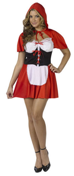 Ladies Little Red Riding Hood Fancy Dress Costume 2