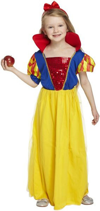 Girls Snow Princess Fancy Dress Costume