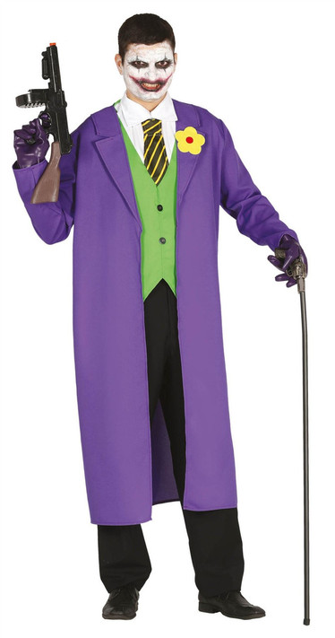 Joker Long Coat Costume Medium