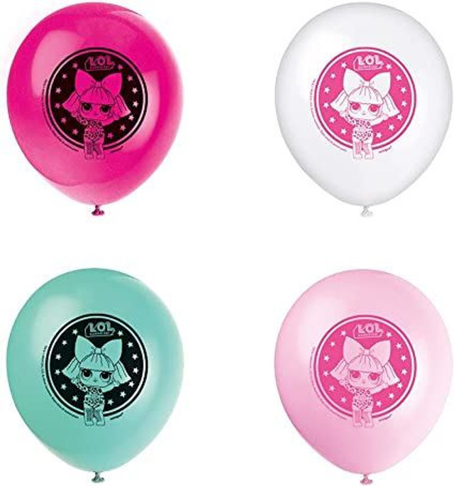 12" Latex LOL Surprise Balloons, Pack of 8