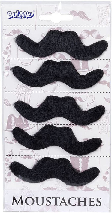 Mustache Set of 6 Black, Adult