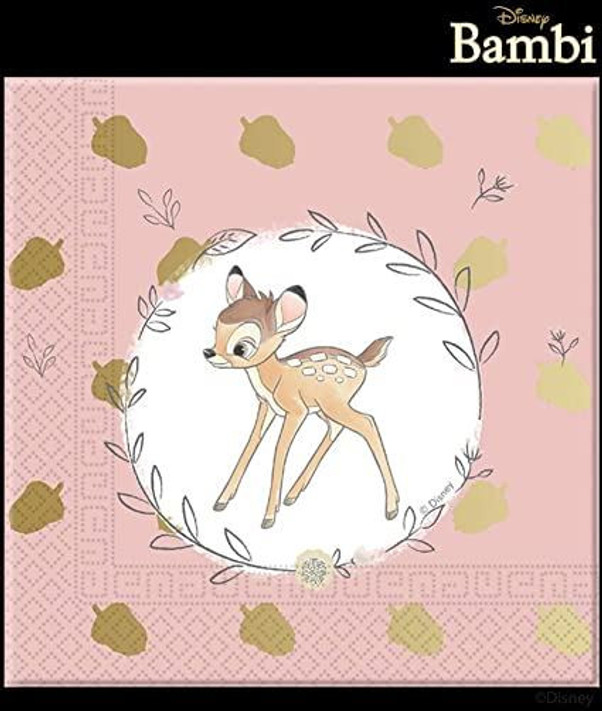 Disney Bambi Paper Napkins Birthday Party Supplies Tableware, Pack of 20