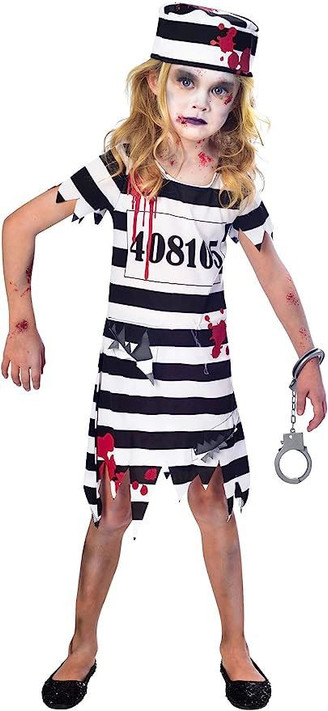 Girls Escaped Convict Zombie Costume