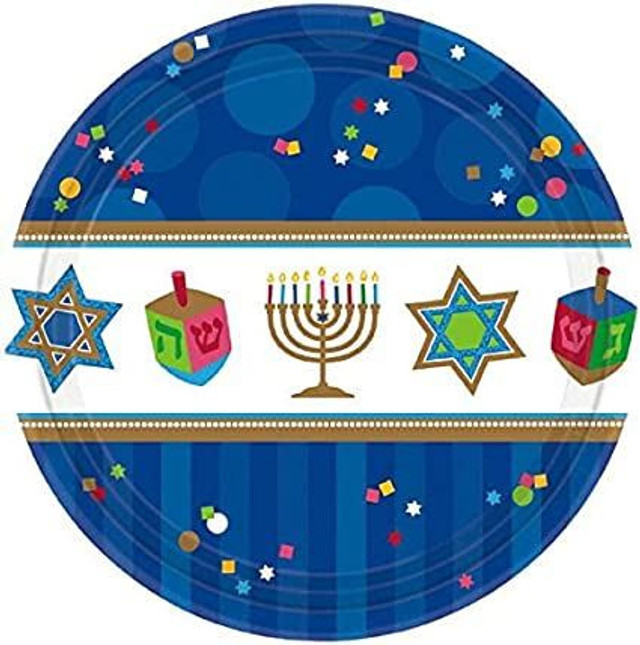 Hanukka Hanukkah Celebration 18Cm Plate, Multicolor, 7 Inches