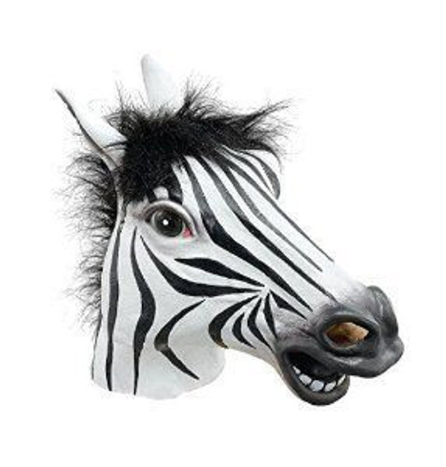 Adults Zebra Mask One Size