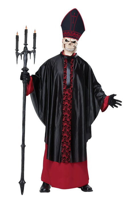 Mens Black Mass Pope Costume