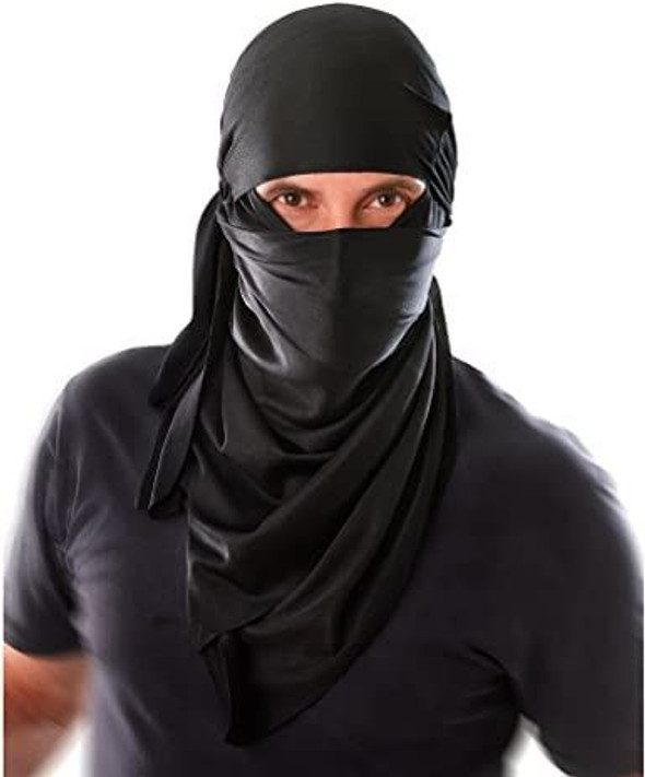 Black Ninja Headpiece and Scarf