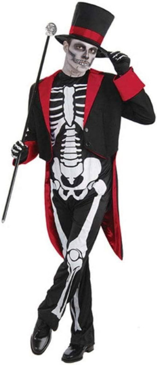 Mr Bone Jangles Skeleton Costume One Size
