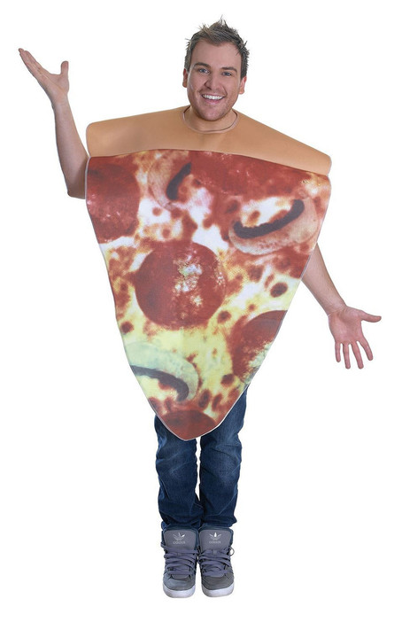 Adults All-In-One Pizza Slice Costume One Size