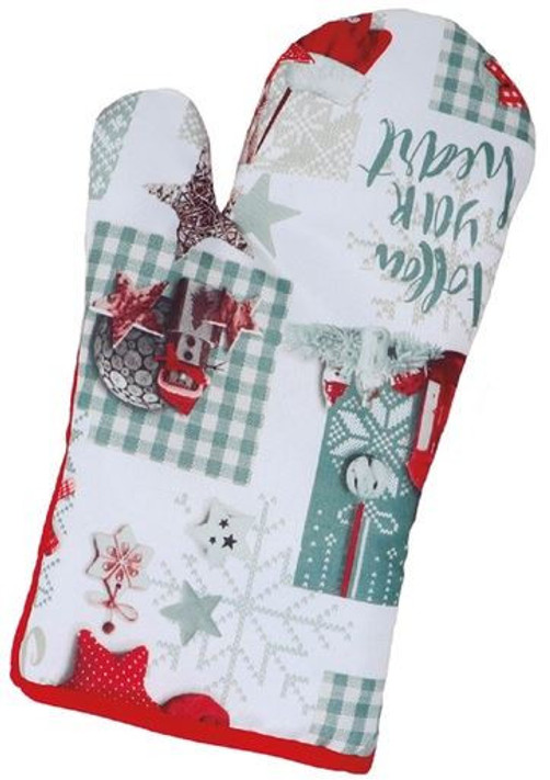 Christmas Snowy Oven Mitt