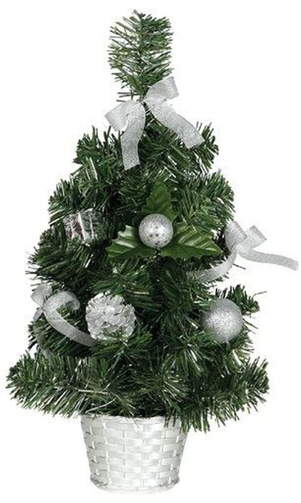 Silver Themed Mini Christmas Tree Decoration