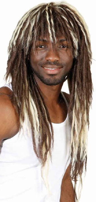 Blonde/Brown Streak Dreadlock Wig