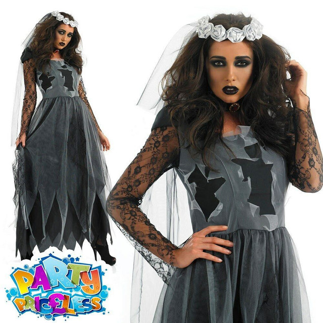 Black Corpse Bride Long Costume