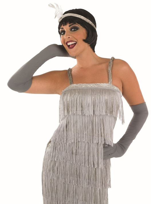 Ladies Silver Flapper Strappy