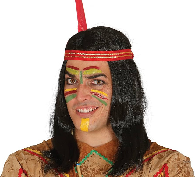 Mens Indian Wig & Headband