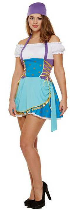 Ladies Blue Gypsy Costume