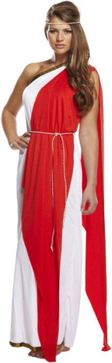 Ladies Red Roman Priestess Costume