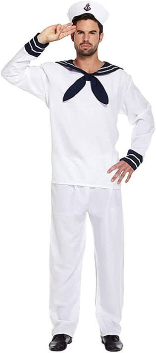 Mens White Sailor One Size