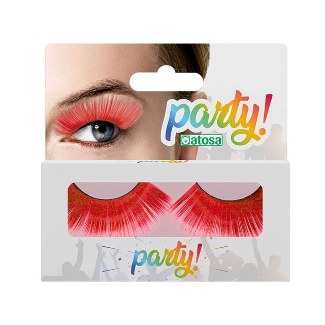 Ladies Red Eyelashes