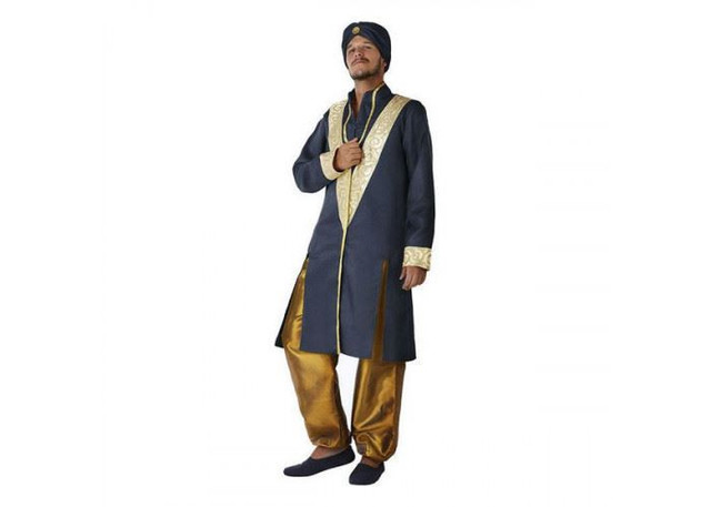 Mens Blue Gold Bollywood