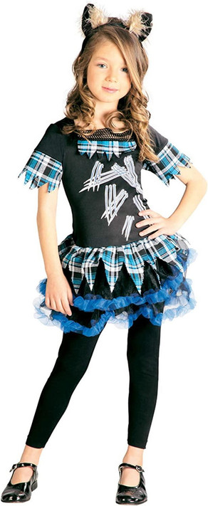 Girls Blue Tartan Werewolf