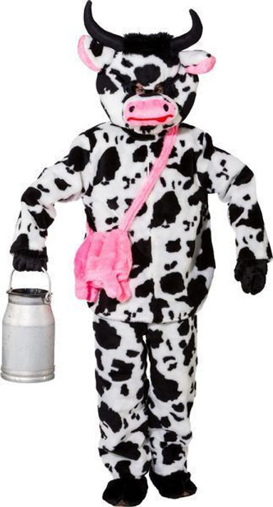 Adults Big Head Cow Mascot Costume One Size