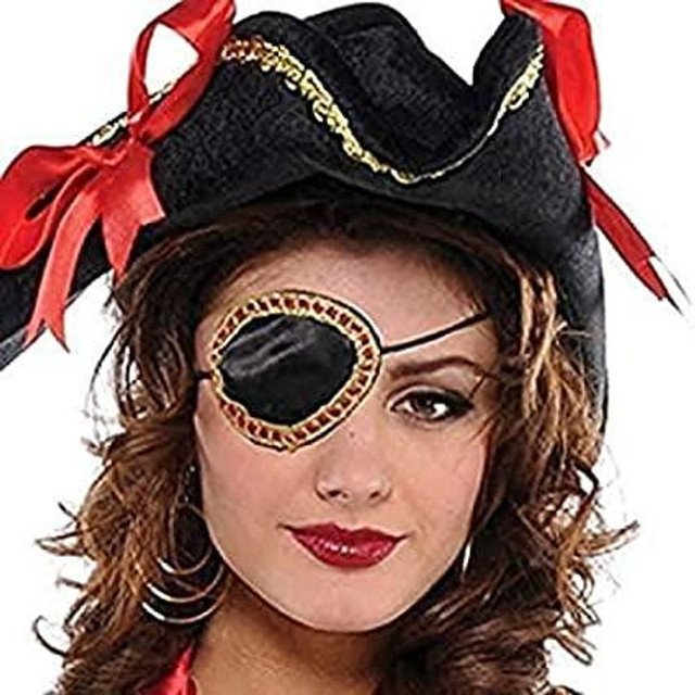 Black and Gold Pirate Eyepatch