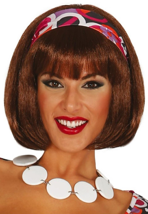 Ladies Brown Disco Wig