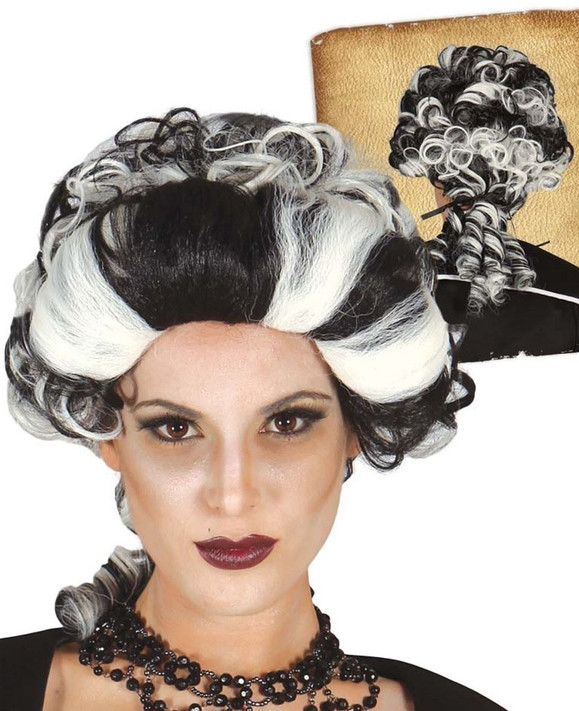 Ladies Black/White Vampire Wig