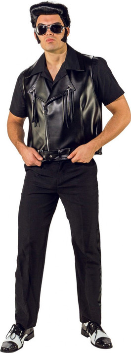 Mens Greaser Leather Waistcoat