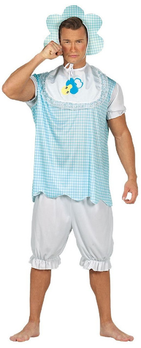 Mens Big Blue Baby Fancy Dress Costume