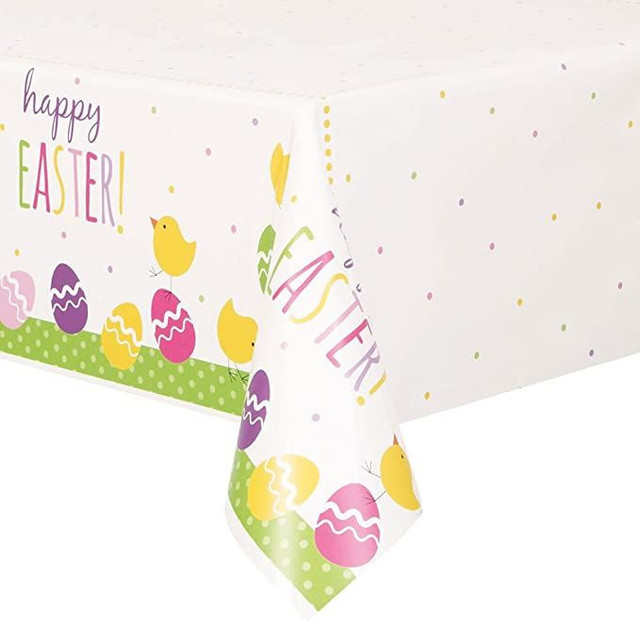 Cute Easter Plastic Tablecover