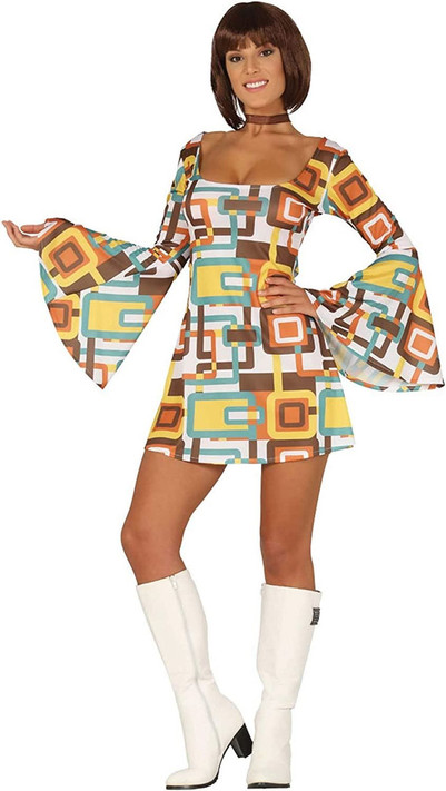 70s Costume Retro Dress for Women