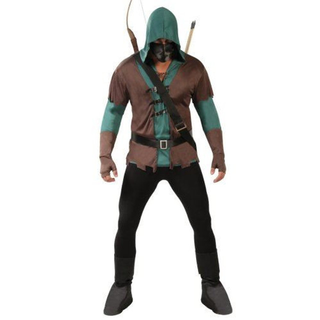 Mens Archer Robin Hood Fancy Dress Costume