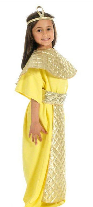 Girls Gold Cleopatra Fancy Dress Costume