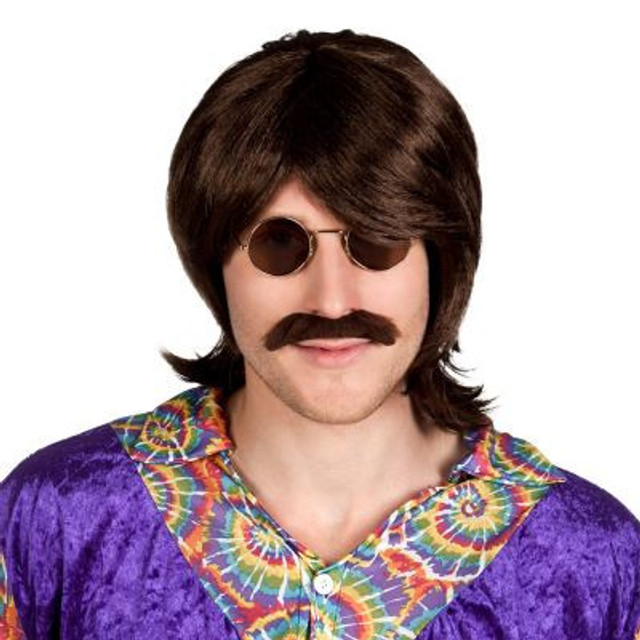 60s John Lemon Wig and Moustache