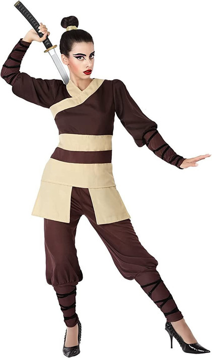 Chinese Warrior Costume Brown