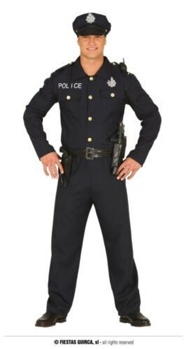 Police Officer Gents Fancy Dress Costume Size