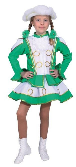 Girls Green Majorette Costume Girls Green Majorette Costume