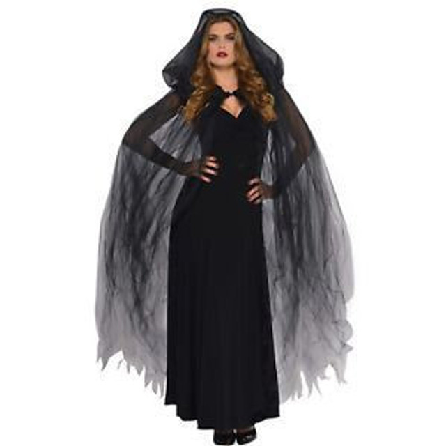 Halloween Black Temptress Cape One Size