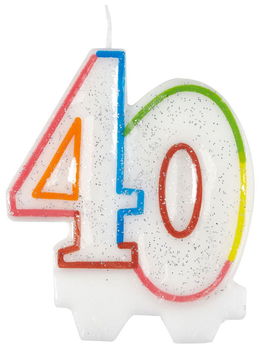 40th Birthday Cake Candle