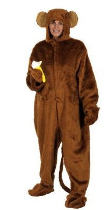 Ladies Cheeky Monkey Costume With Banana One Size