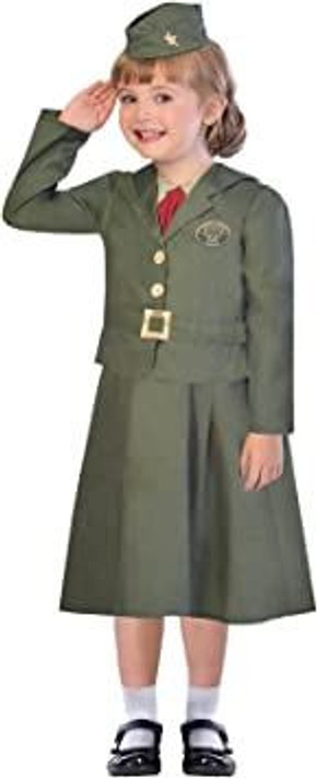 Girls Wartime Officer Costume