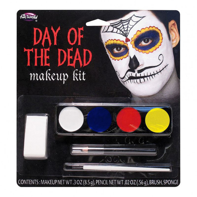 Multicoloured Day of the dead makeup kit