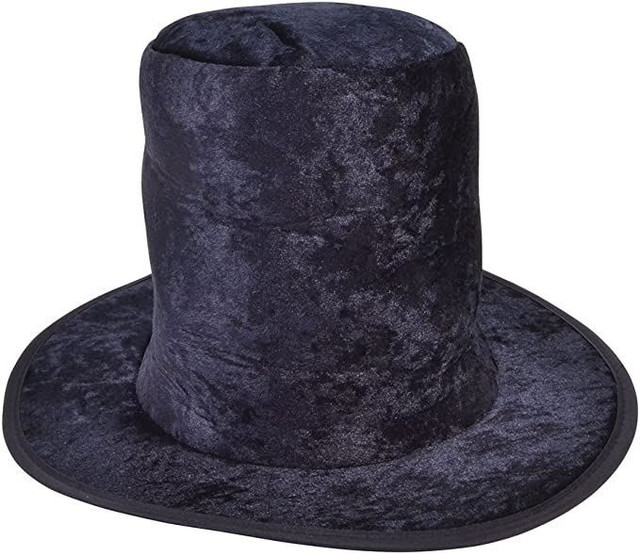 Top Hat Childs Black Velvet, Unisex, One Size